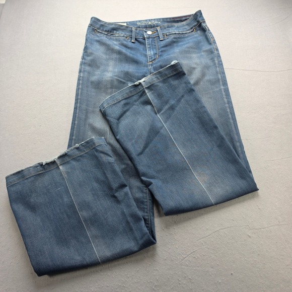 Banana Republic Denim - Banana Republic Premium Denim Classic Wide Leg Jeans Blue Stretch Size 6 USA